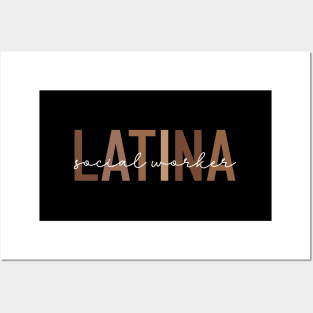 Proud Educated Latina Social Worker Trabajadora Social Posters and Art